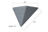 Asymmetric Flat Sided Triangle 24.24.12 Right - 360 view
